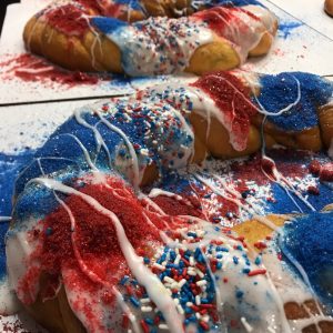 Red White and Blue King Cake by Sugar Love Bakery