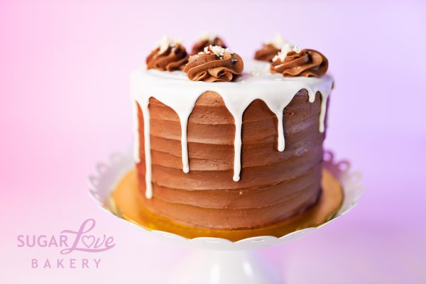 Wedding Cake with Chocolate Icing