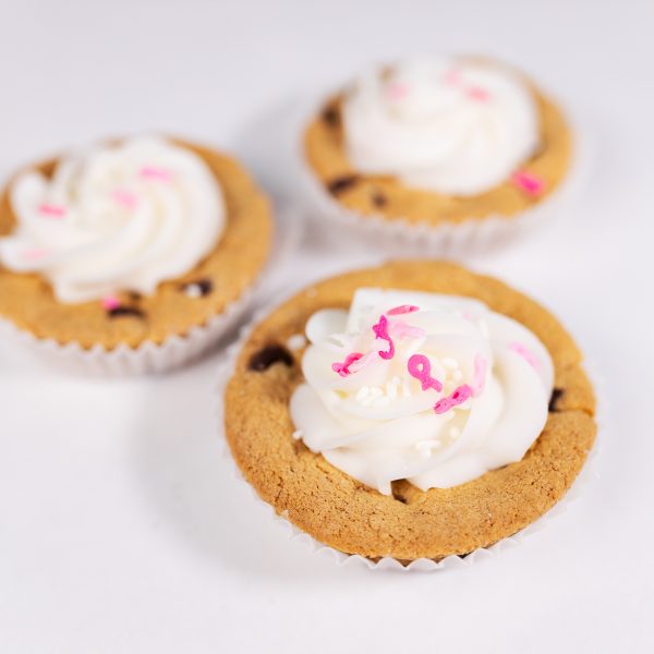 Mini Breast Cancer Cookie Cakes