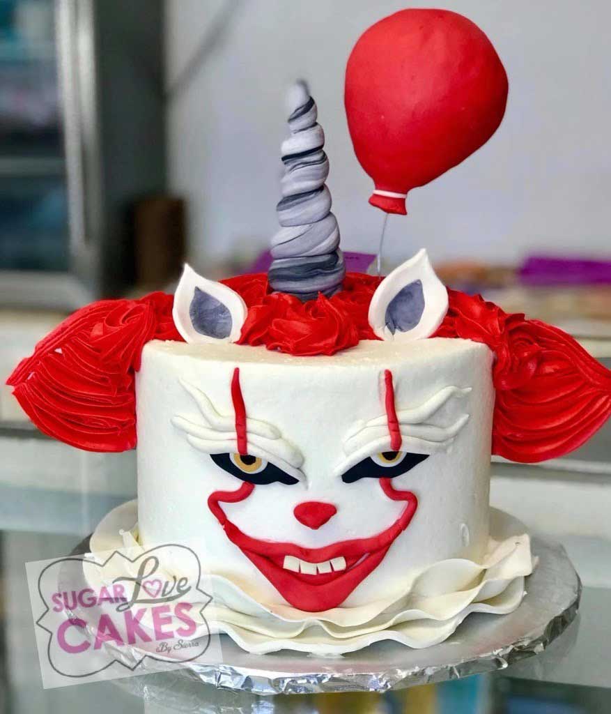 Pennywise Cake Design Images (Pennywise Birthday Cake Ideas) | Halloween  birthday cakes, Halloween cakes, Clown cake