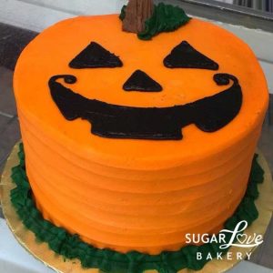 Sugar Love Jack-o-Lantern Cake
