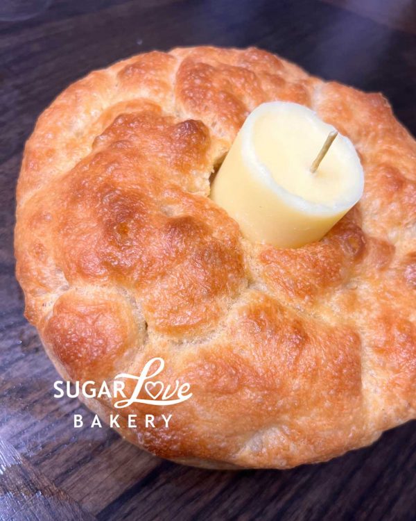 Butter Candle with Fresh Baked Focaccia Bread - Image 2